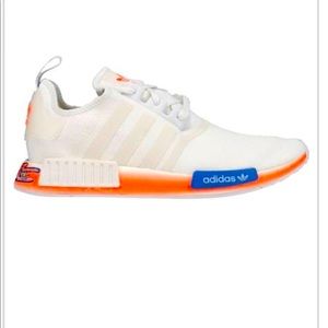 Adidas NMD. White with blue and orange. Size 8 mens.
